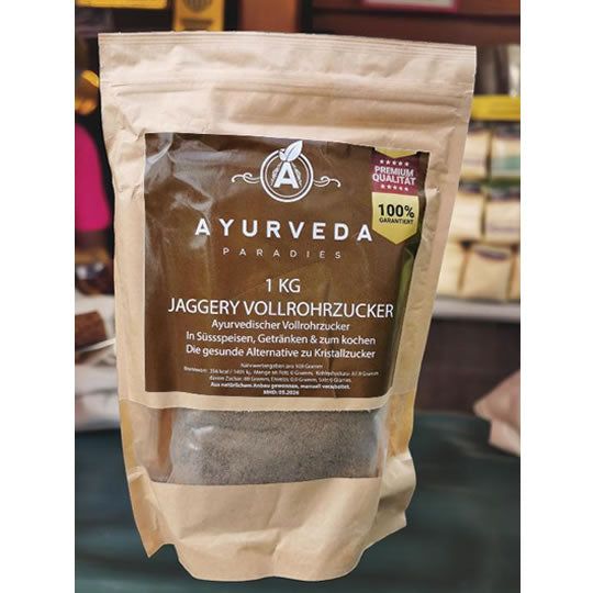 Jaggery Vollrohrzucker, 1 kg | Vollrohrzucker | Ayurveda Paradies Schweiz