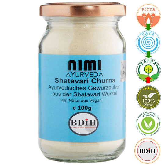 Shatavari Churna Gewürzpulver, 100gr Glas